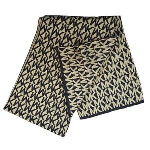 Michael by Michael Kors MK Monogram Brown Scarf Signature Logo Winter Accessory